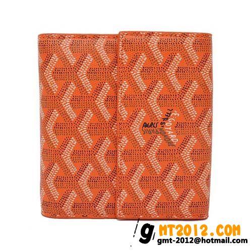 ゴヤール 二つ折り財布 Ｗホック オレンジ GOYARD-109