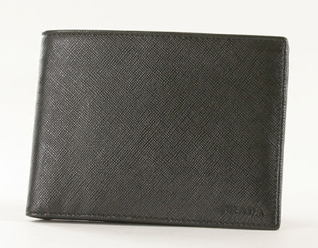 プラダ サフィアーノ 二つ折財布 ブラック 2M0738