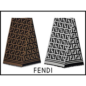 FENDI - FF ロゴ ウール シルク スカーフ100944
