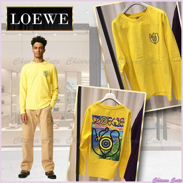 【19SS】ロエベ Tシャツ コピー LOEWE_men/ T-Shirts /ロングスリーブLOEWEアイTシャツH616333X1145
