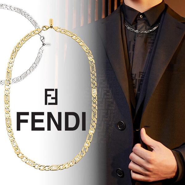 FENDI コピー20SS FFリンク チェーンネックレス*ゴールド＆シルバー20112014